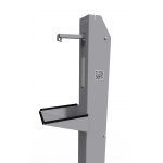 RVS handdesinfectie zuil (elleboog bediening)