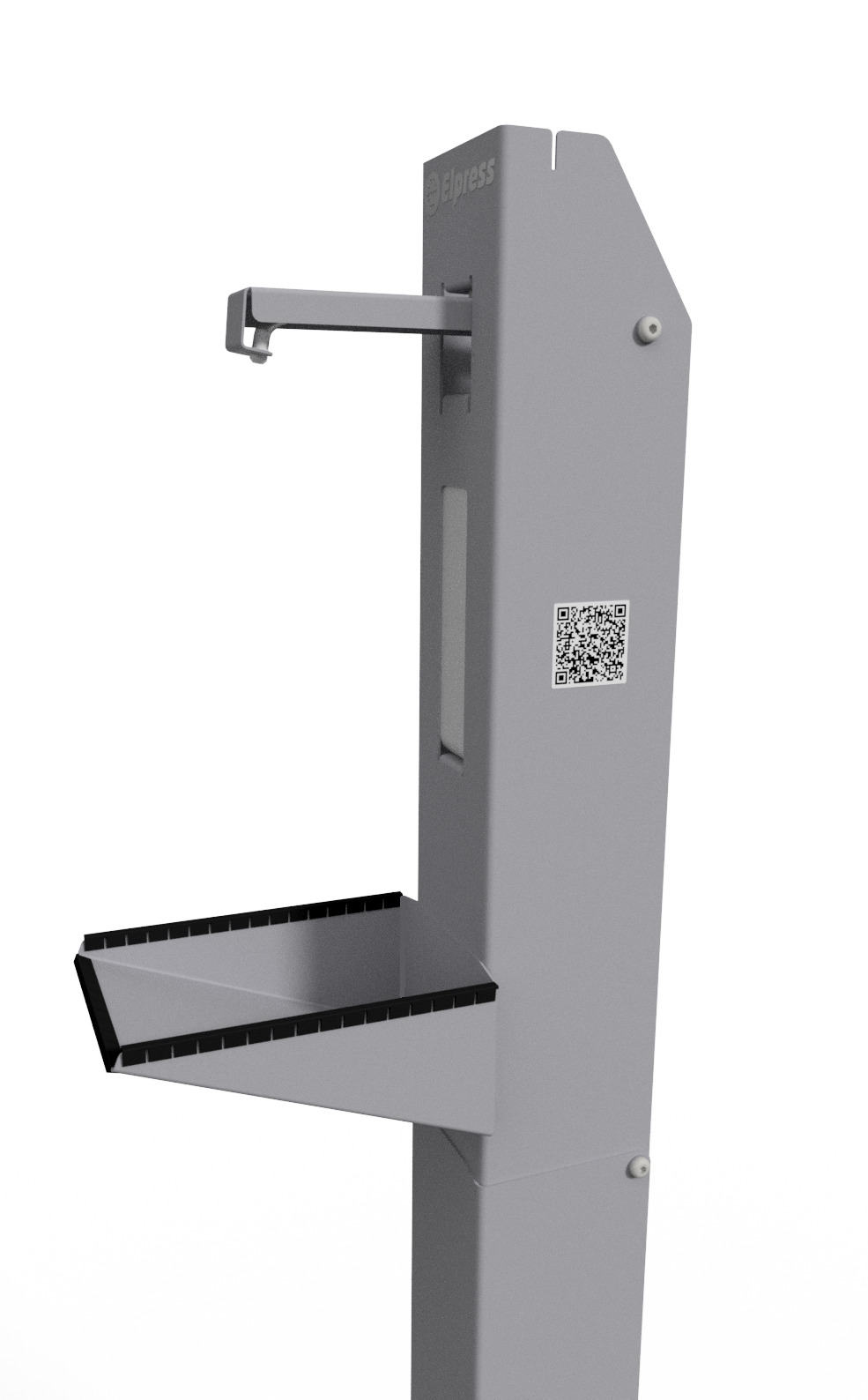 RVS handdesinfectie zuil (elleboog bediening)