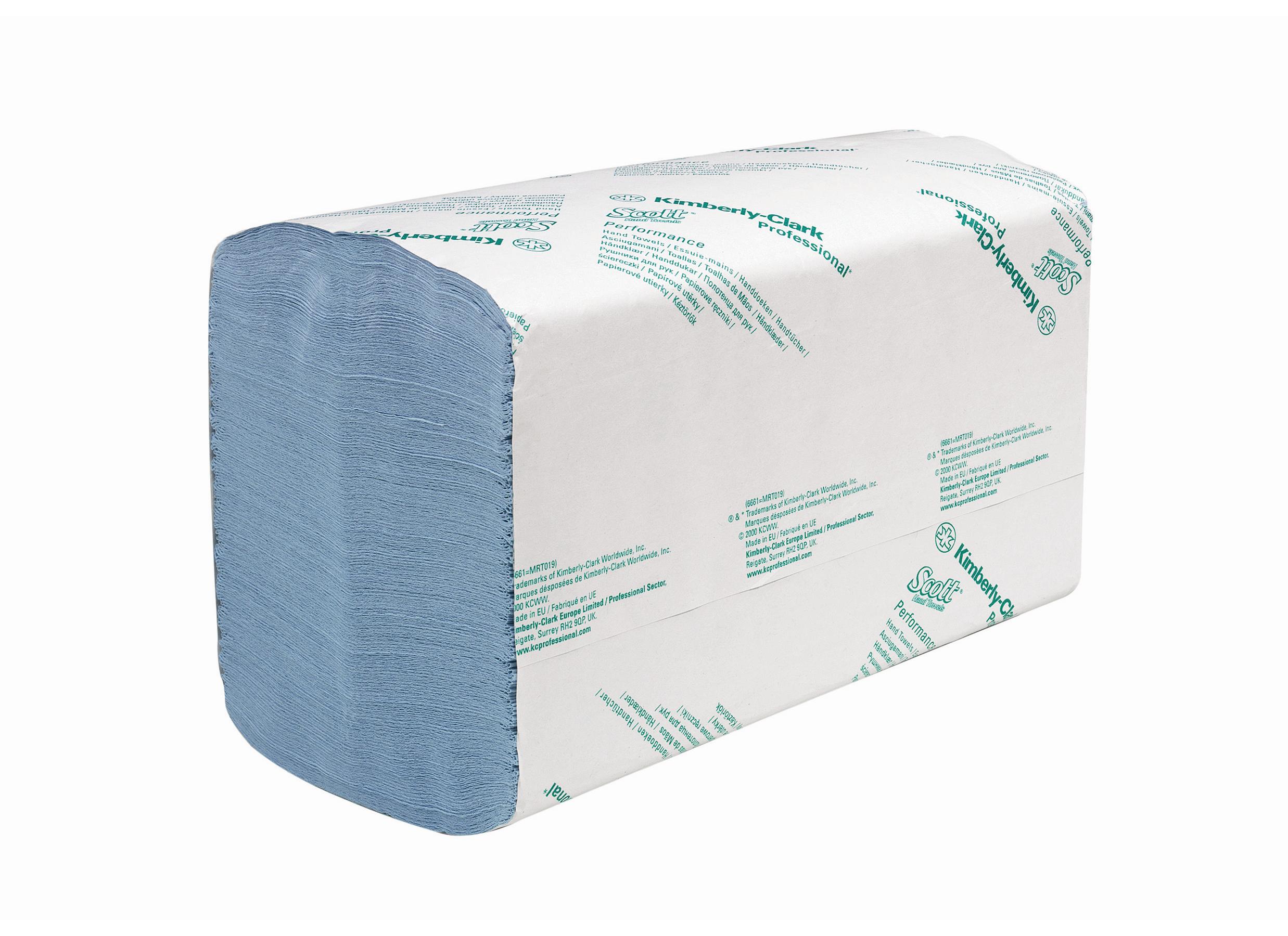 SCOTT* Xtra Handdoeken Intergevouwen Medium 6682 Blauw - Kimberly Clark