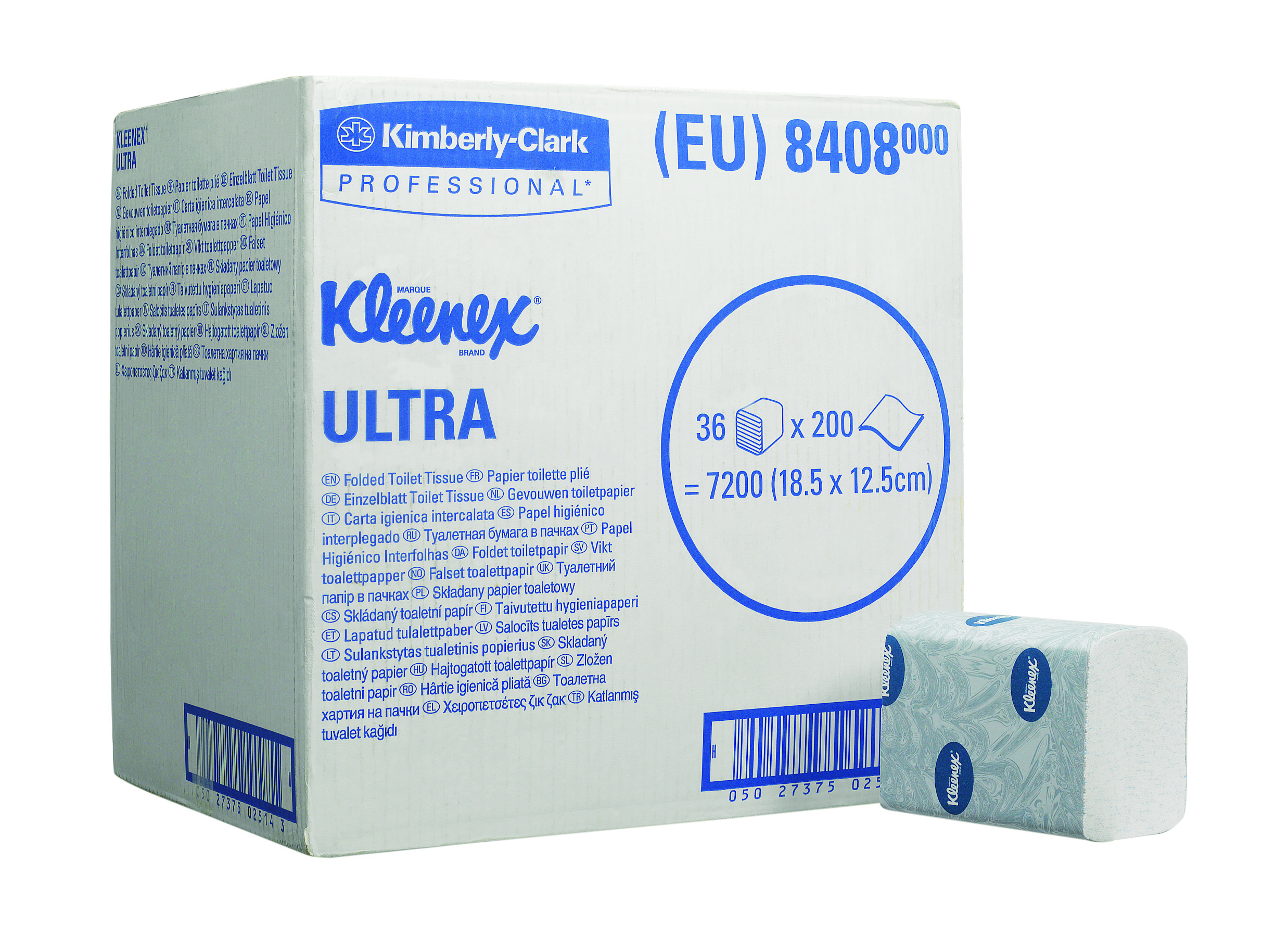 KLEENEX* Ultra Toilettissue Gevouwen 200 8408 Wit - Kimberly Clark