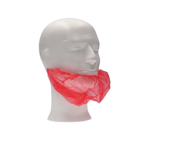 CMT pp Non Woven Baardmasker met 1 Elastiek Rood 1000stuks