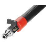 Aluminium watergevoerde telescoopsteel met aan/uit kraan 1060 - 1600 mm