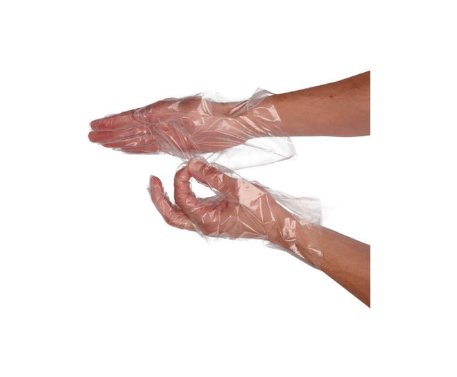 CMT PE handschoenen, transparant, geruwd 30cm 25my 5000 stuks