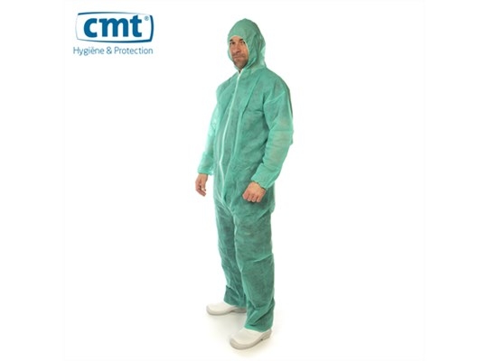 CMT pp non woven coverall regular weight groen