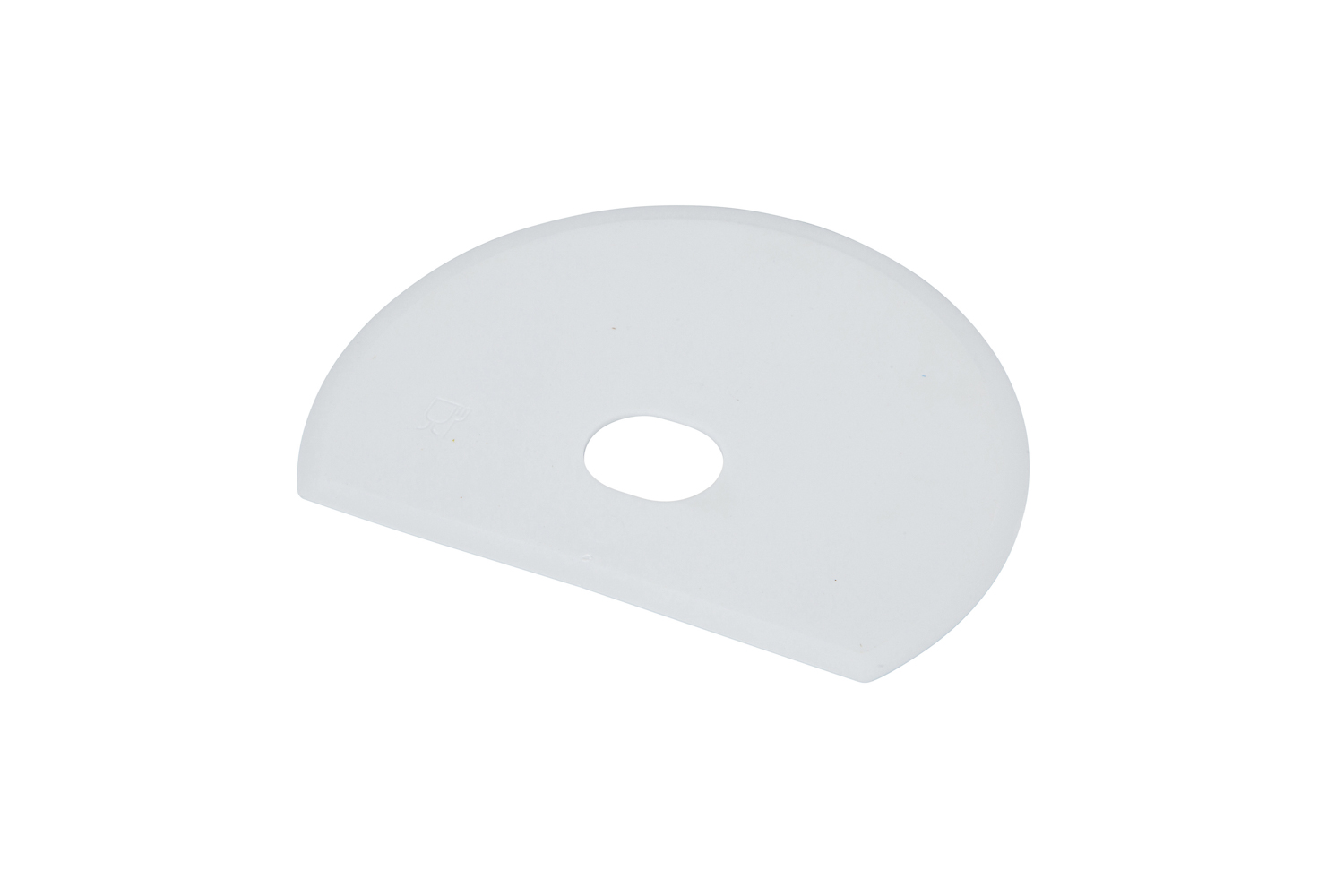 FBK HCS Deegschraper rond met gat 160x125mm polypropyleen