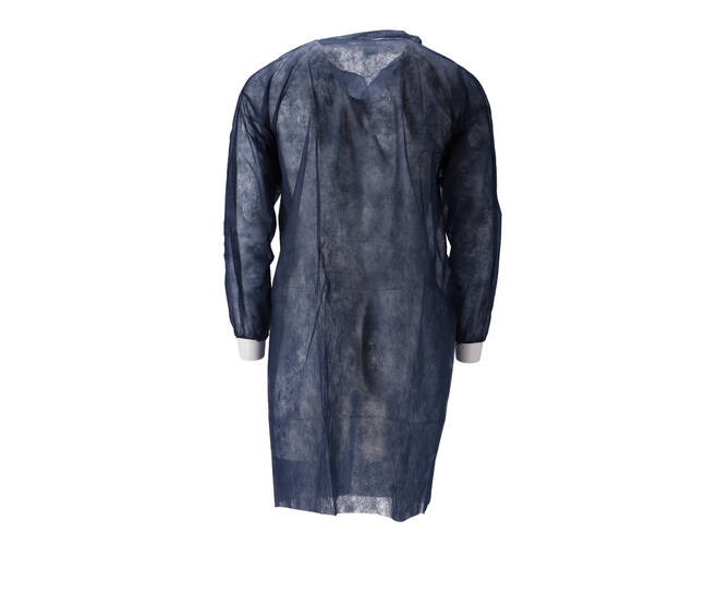 CMT pp Non Woven Bezoekersjas Regular Blauw Klittenband 100 stuks