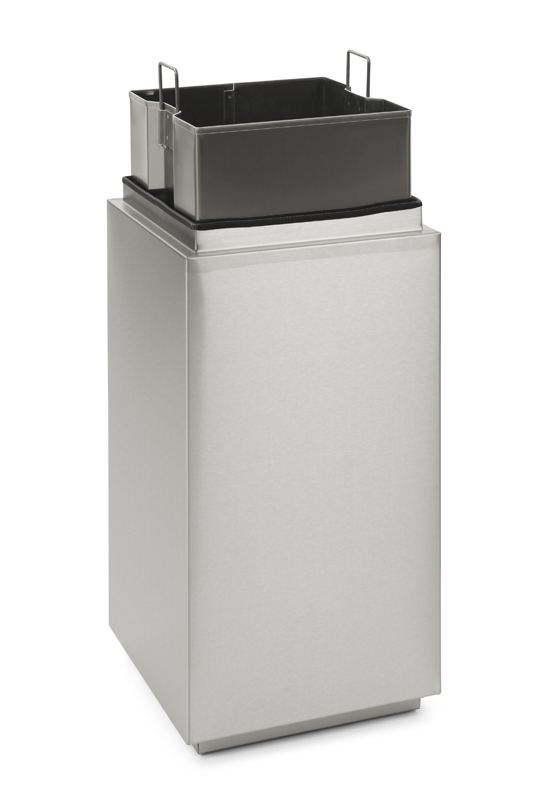 RVS Afvalbak Tumble deluxe 110 liter (vlamdovend)