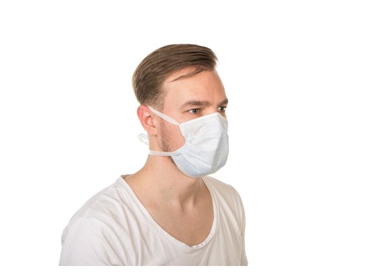 CMT Mondmasker blauw 3-laags non woven met linten type II m21101 300 stuks