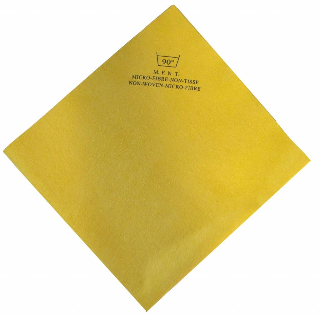 Non woven microvezeldoek 40 x 38 cm geel 5 stuks