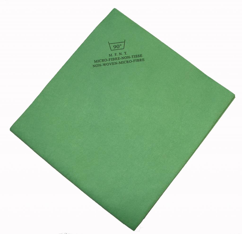 Non woven microvezeldoek 40 x 38 cm groen 5 stuks