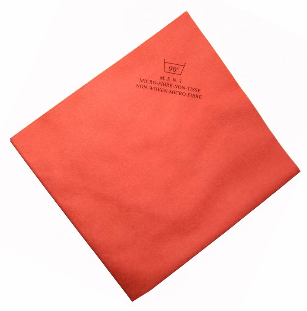 Non woven microvezeldoek 40 x 38 cm rood 5 stuks