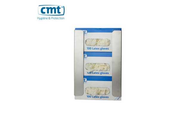 RVS handschoen wand dispenser (geschikt voor 3 cmt doosjes)