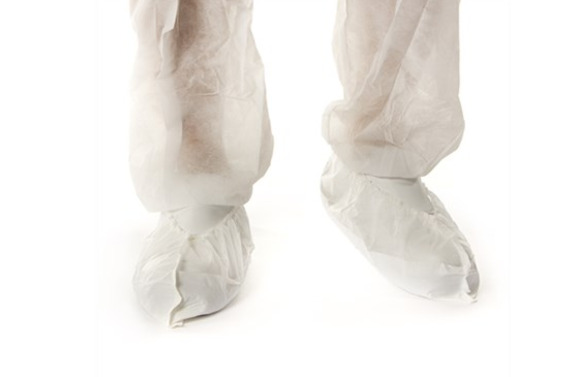 CMT Non Woven Schoenovertrek Wit-Witte Pe Zool 40x16,5cm 60 micron 400 Stuks