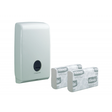 AQUARIUS* Slimfold Gevouwen Handdoek Dispenser U7024 Wit - Kimberly Clark