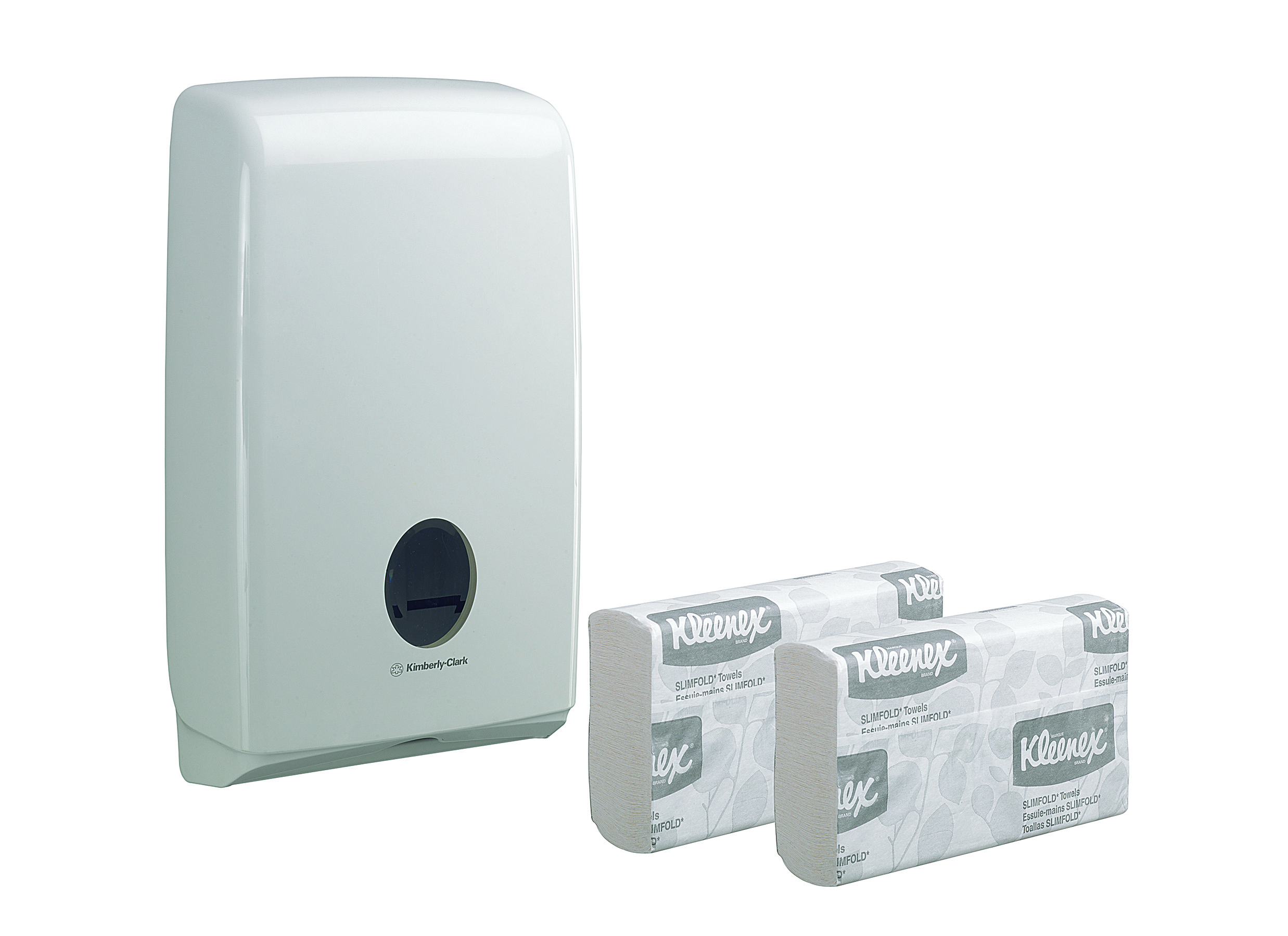 AQUARIUS* Slimfold Gevouwen Handdoek Dispenser U7024 Wit - Kimberly Clark